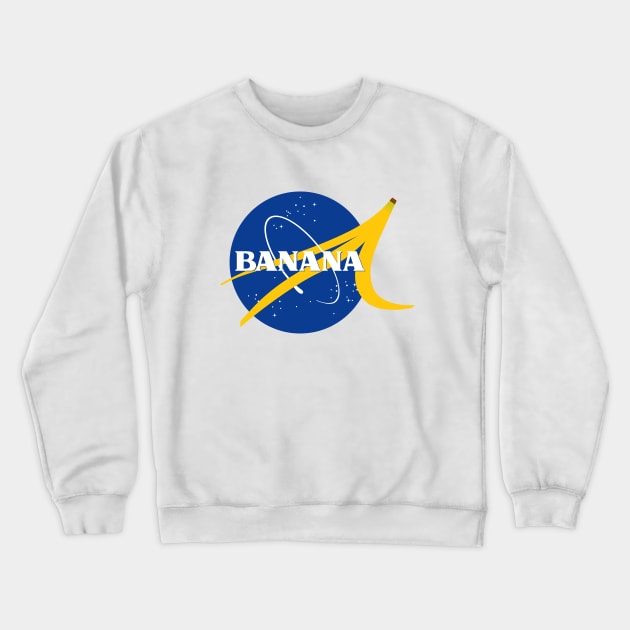 NASA funny banana logo Crewneck Sweatshirt by minimaldesign